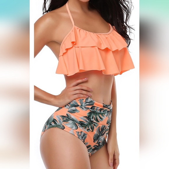 Womens Bikini Ruffle Top Large - Picture 2 of 4